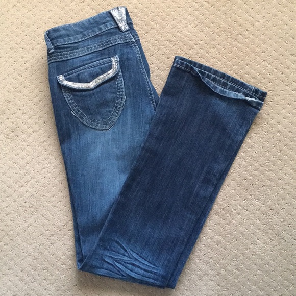 NV Bootcut Jeans w/sequins Sz 11 - Picture 3 of 7
